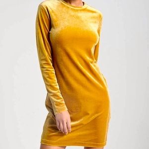 WEEKDAY Gold Velvet Dress